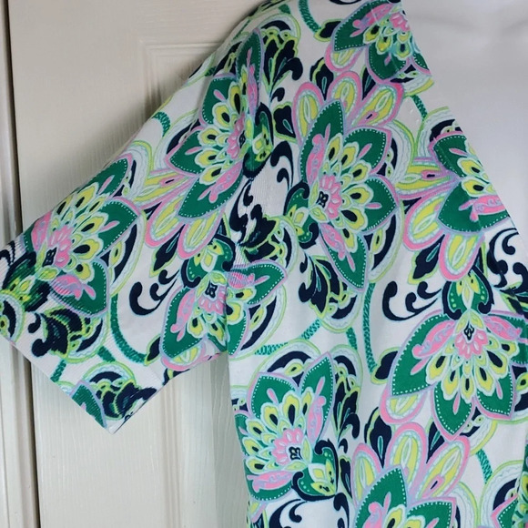 Talbots Petites WomenCardigan Sweater V-Neck Colorful Paisley XLp - Picture 2 of 12